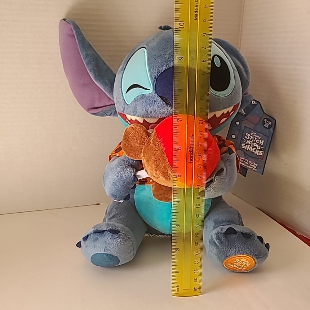 NEW 2024 Disney Stitch Attacks Snacks Mickey Caramel Apple Plush Series 9/12 - Picture 2 of 11
